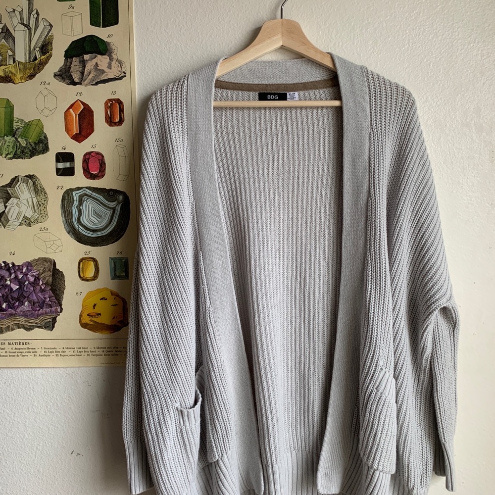 BDG Light gray cardigan